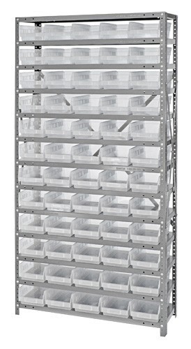 Clear-View Shelf Bin System 18" x 36" x 75"