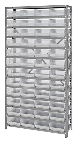 Clear-View Shelf Bin System 18" x 36" x 75"
