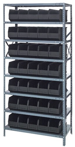 Stackable shelf bin steel shelving systems 