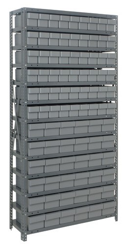 Euro Drawers Shelving System 18" x 36" x 75" Gray