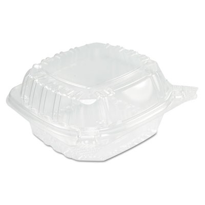 ClearSeal Hinged Clear Containers, 13 4/5 oz, Clear, Plastic, 5.4x5.3x2.6