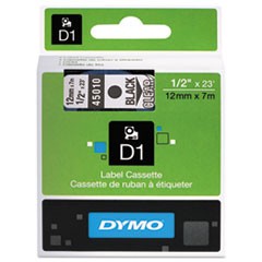 Label .5"x23' Clear/Black Print High-Performance Polyester Dymo
