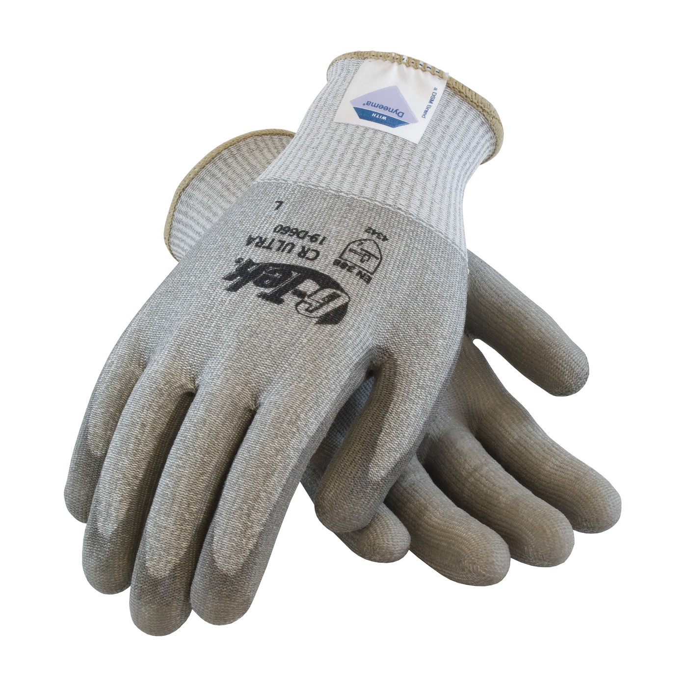 Glove DyneemaLycra Gray Polyurethane Coated Palm MD 12PR/PKG 12/CS