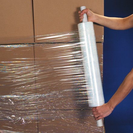 Stretch Film 20x1000' 80 Gauge Clear W/Ext Core Handles 4RL/CS 60/PLT