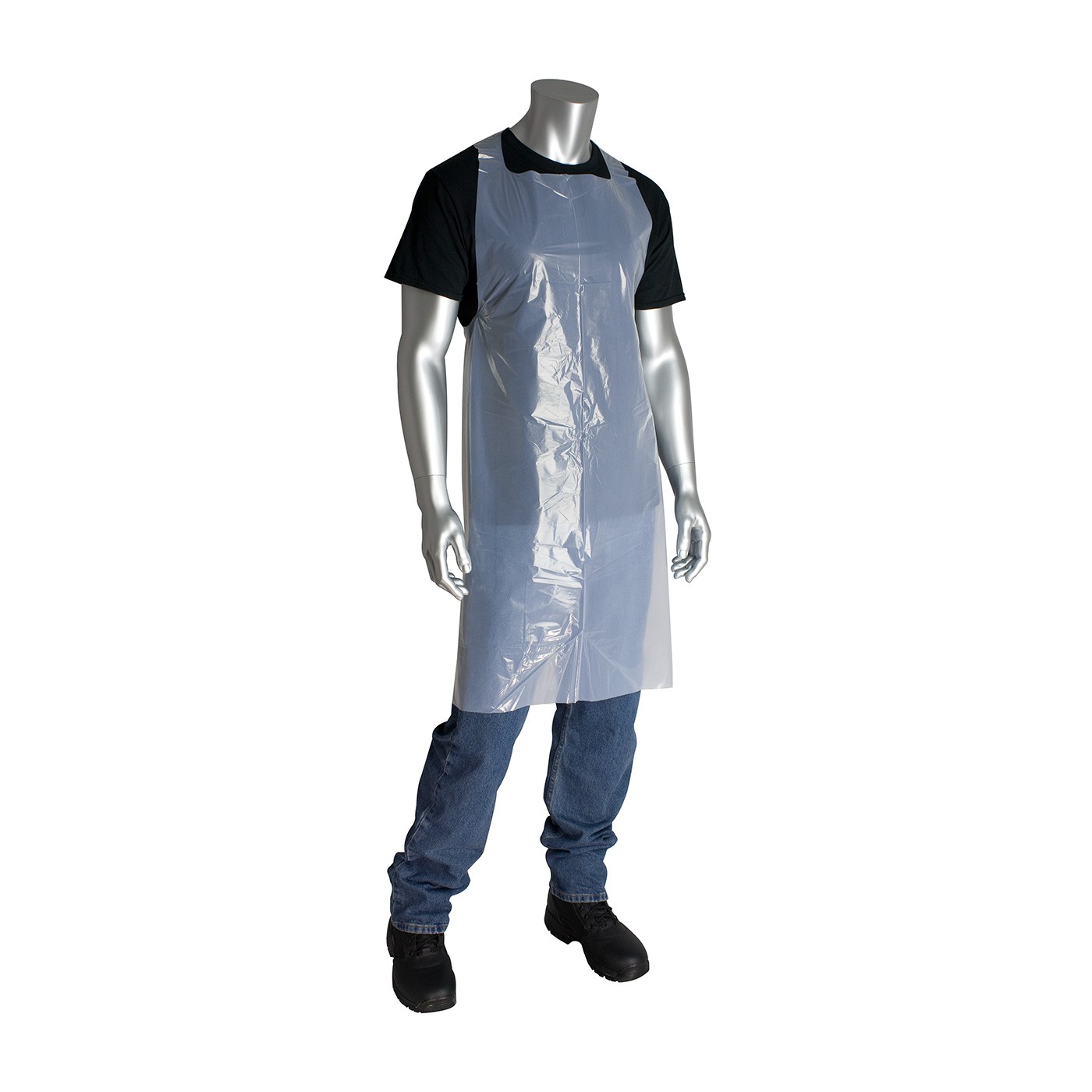 Aprons, White Polyethylene, 1 mil., Smooth, 28in.x46in.