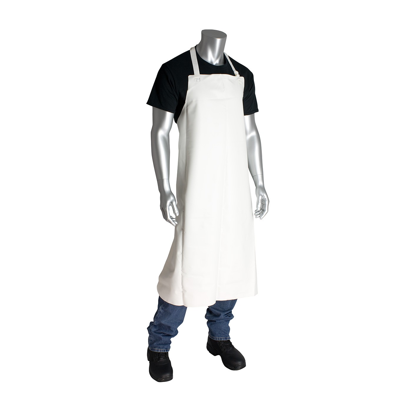 Vinyl Heavy Duty Apron, 20 mil., White, 35in.x45in.