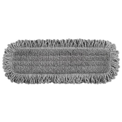 Pulse Executive Single-Sided Microfiber Dust Mop Head, 18", Light Gray