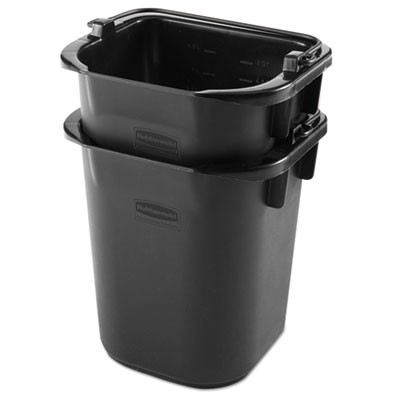 Executive Heavy Duty Pail, Gray, Plastic, 5 Quarts, 7 1/2W x 9D x 8 1/2H