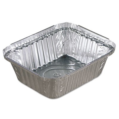 Oblong Aluminum Food Pans, 15oz, 5 1/16w x 4 1/16d x 1 5/8h