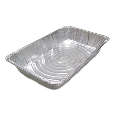 Ribbed FS Aluminum Steam Pans, 346oz, 20 3/42w x 12 3/16d x 3 3/8h
