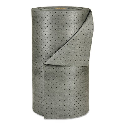 MRO Plus Heavy Sorbent-Pad Roll, 49gal, 30" x 150ft, Gray