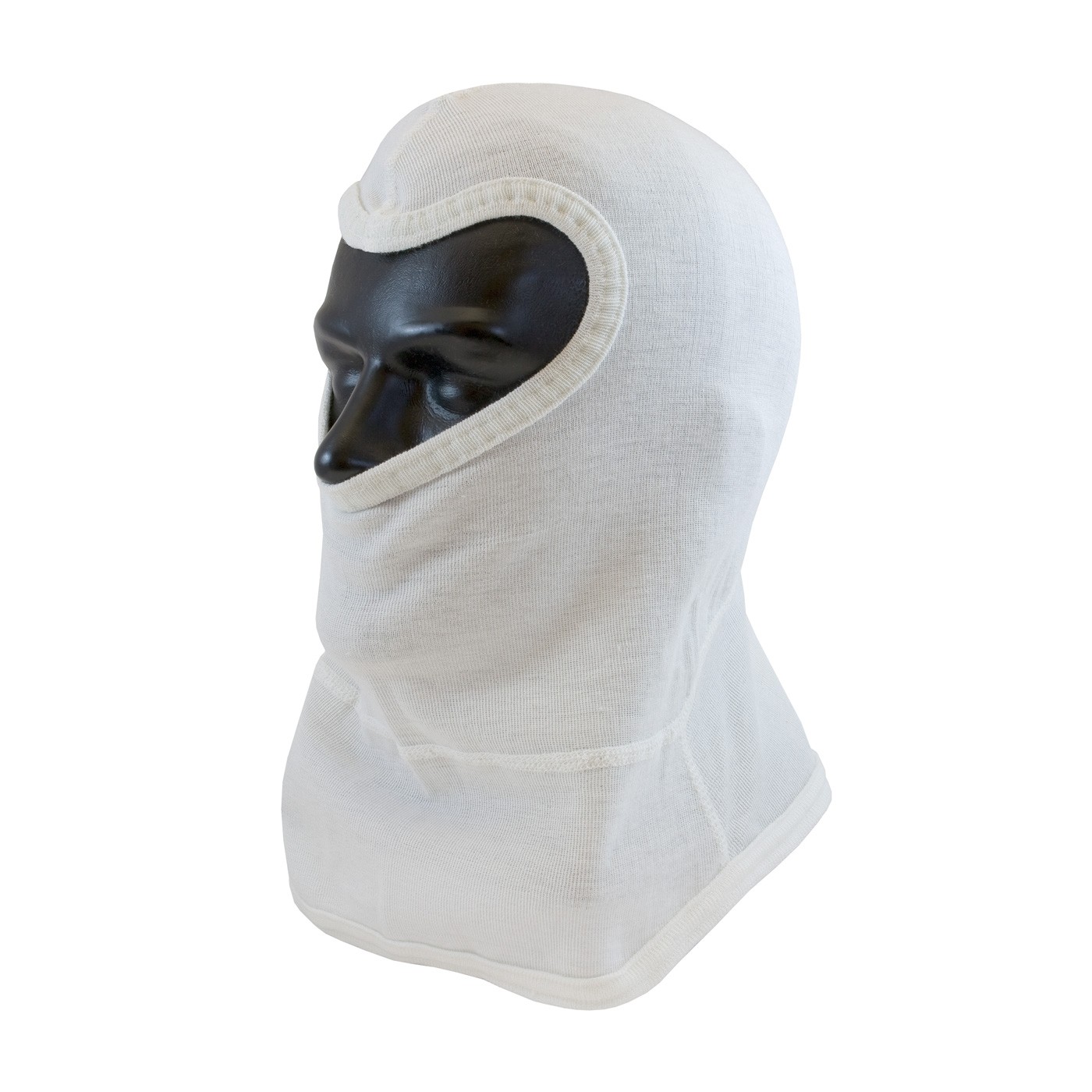 Nomex Hood w/ Bib, Slit-Eye Coverage, Single Layer, White, OSFM