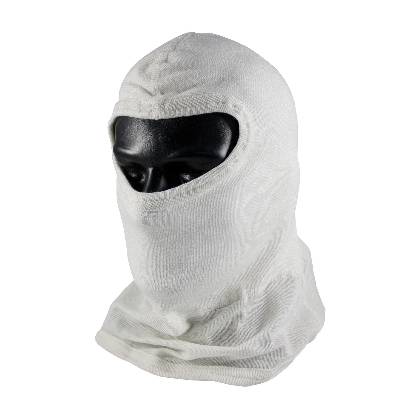 Nomex Hood w/ Bib, Slit-Eye Coverage, Double Layer, White, OSFM