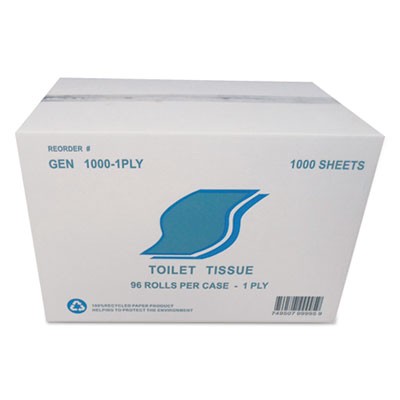 Tissue Toilet 4.2x3.5 1Ply 1000SHT/RL 96/CS