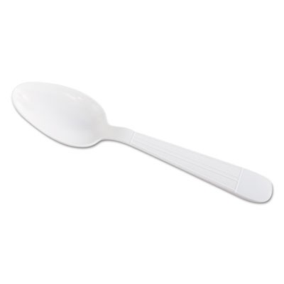Heavyweight Cutlery, Spoons, Plastic, White