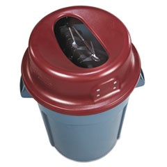 KatchAll Flatware Retriever, Burgundy, Round, 24.625Dia x 8.125H, 44 Gal Cap.