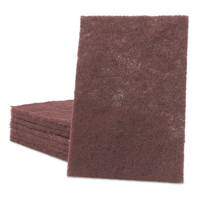 General Purpose Hand Pad, 6x9, Maroon, 20 per Box
