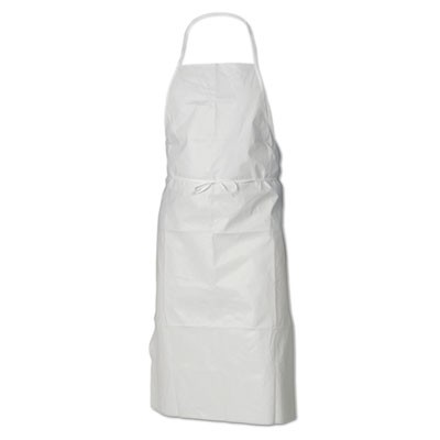 KLEENGUARD A40 Liquid/Particle Protection Apron, Film Laminate, White, 28x40