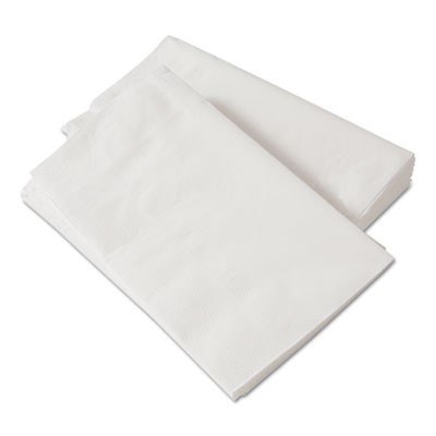 1/8-Fold Dinner Napkins, 2-Ply, 15x17, White