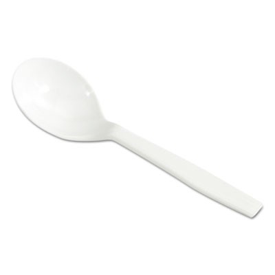 Laguna Mediumweight Plastic Utensils, Soup Spoon, White