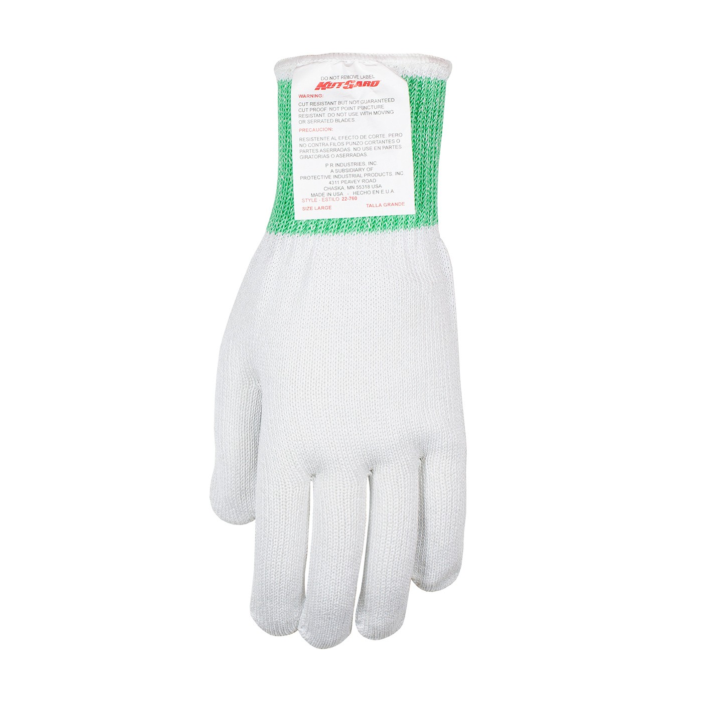 S-Steel/Silica Fiber w/Dyneema & Poly Cover, Med Wgt, Wht, Blue Cuff Size Medium
