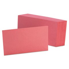 Index Card 3x5 Cherry Unruled 100/PKG