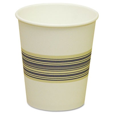 Paper Hot Cups, 10 oz, Blue/Tan