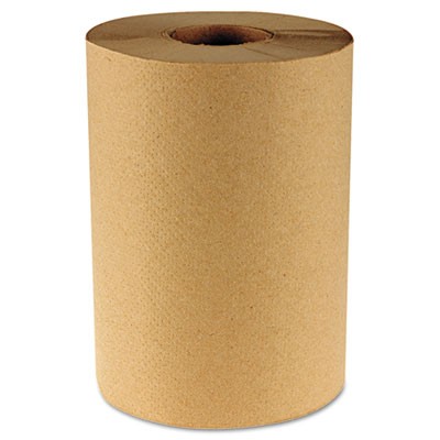 Towel 8x350' Roll 1Ply Natural 2" Core 12/CS