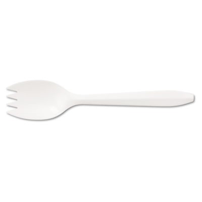 Mediumweight Polypropylene Cutlery, Spork, White