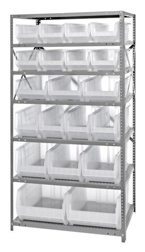 Clear-view heavy-duty steel units with hulk 24" containers 24" x 36" x 75"