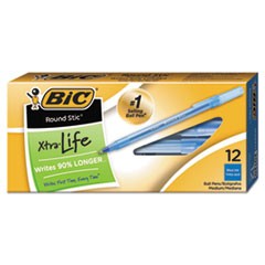 Pen Round Stic Ballpoint Bic Blue Ink 1mm 12/BX