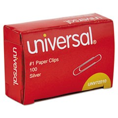 Paper Clip No. 1 Silver 100/bx 10/PKG