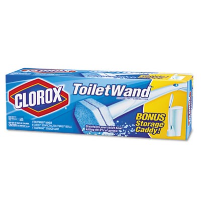 Toilet Wand Kit w/Caddy & Refill Heads