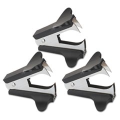 Staple Remover Jaw Style Black 3/PK