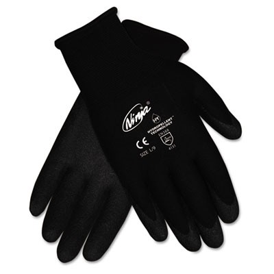 Ninja HPT PVC coated Nylon Gloves, Large, Black