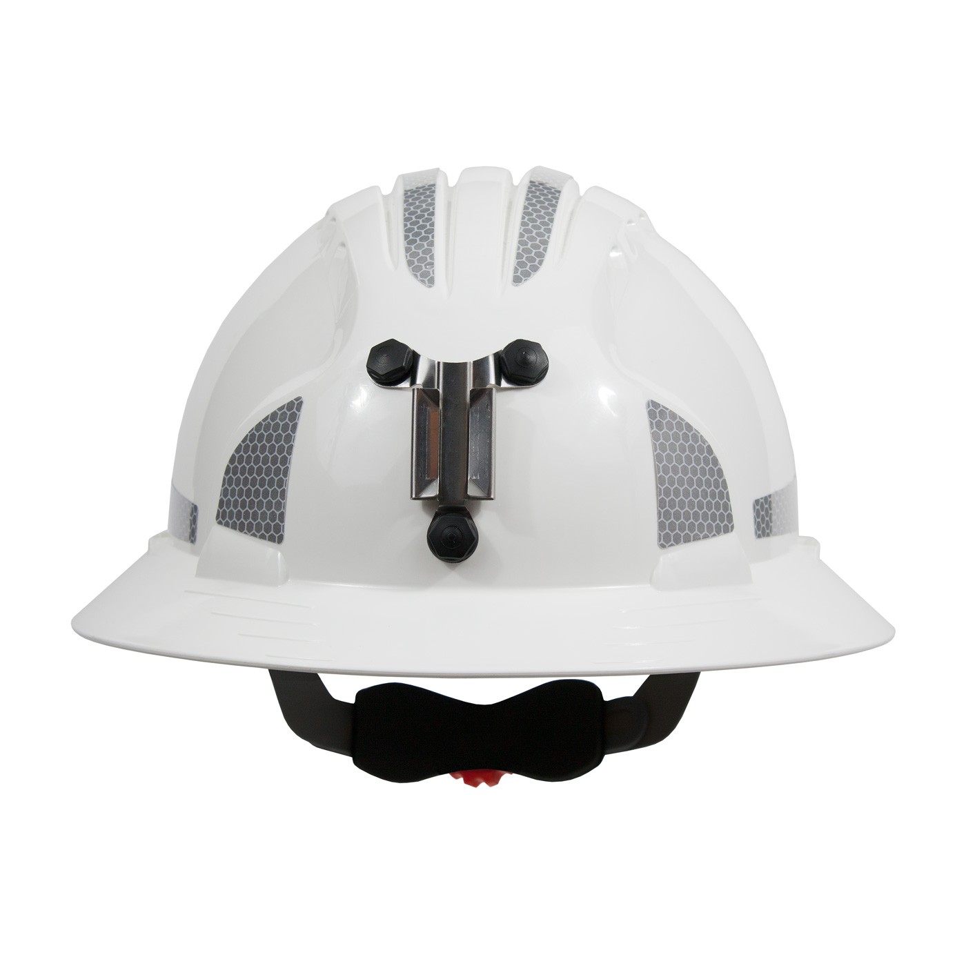  EVOLUTION DELUXE 6161 FULL BRIM MINING HARD HAT, INCLUDES LAMP BRACKET, CORD HOLDER AND CR2 REFLECTIVE KIT, WHITE, 6-PT