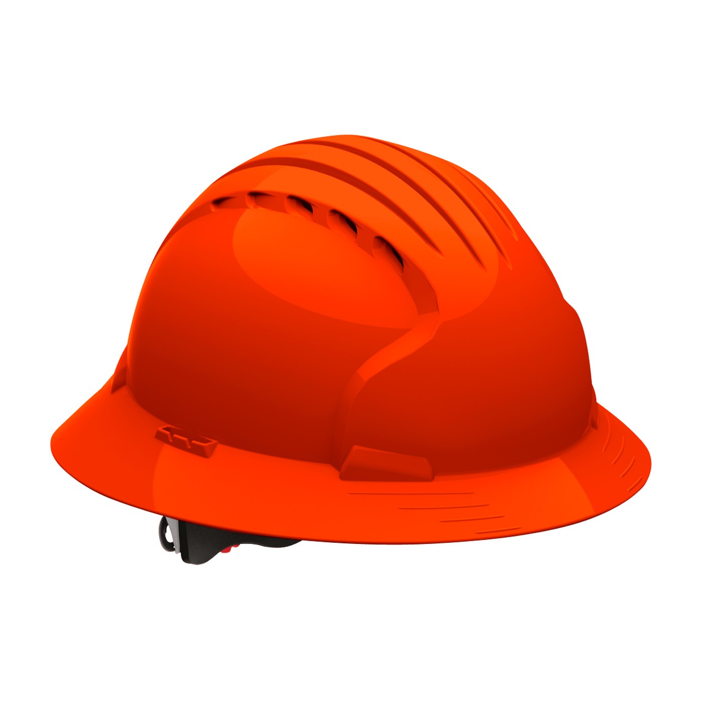 JSP Evo6161 Full Brim, Br Orange, Vented, 6-Pt, Wheel Ratcht, Class C