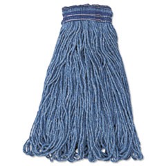 Mop Head Loop End Blue Cotton/Synthetic Large 24oz 12/CS
