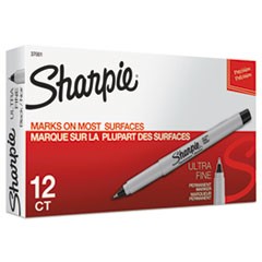 Marker Sharpie Permanent Ultra Fine Point Black 12/BX