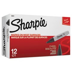 Marker Sharpie 5.3mm Large Chisel Tip Black 12/BX