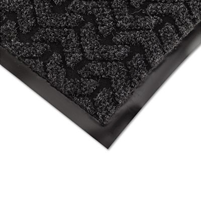 Tire-Track Scraper Mat, Needle-Punch Polypropylene/Vinyl, 48x72, Anthracite
