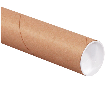 Tube Kraft 2.5x24 .070 Thick W/ Plastic end Caps 34/CS