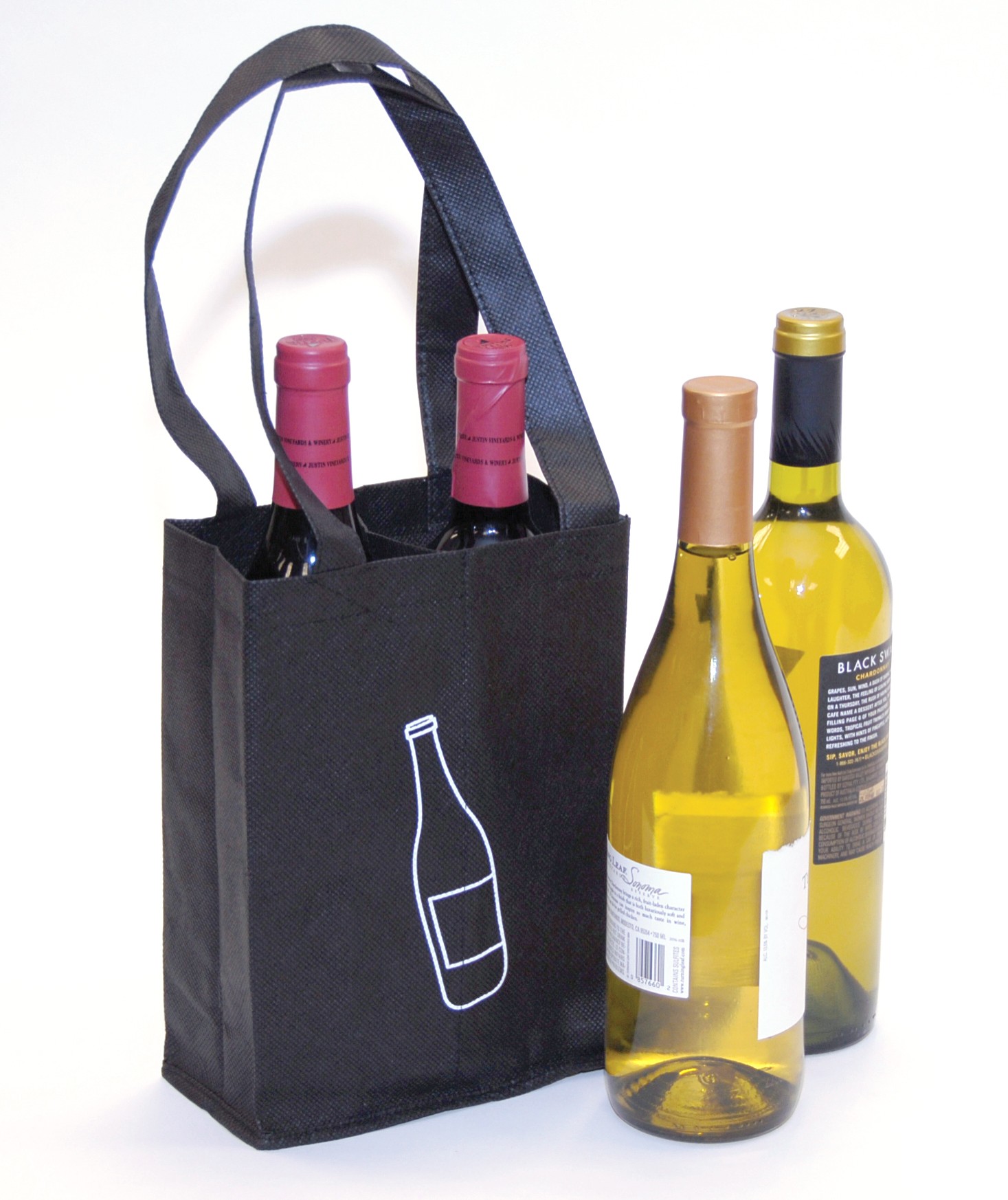 Bag Polypropylene Gusset 7x3.75x9.25 0Mil Two Bottle Wine 600/CS