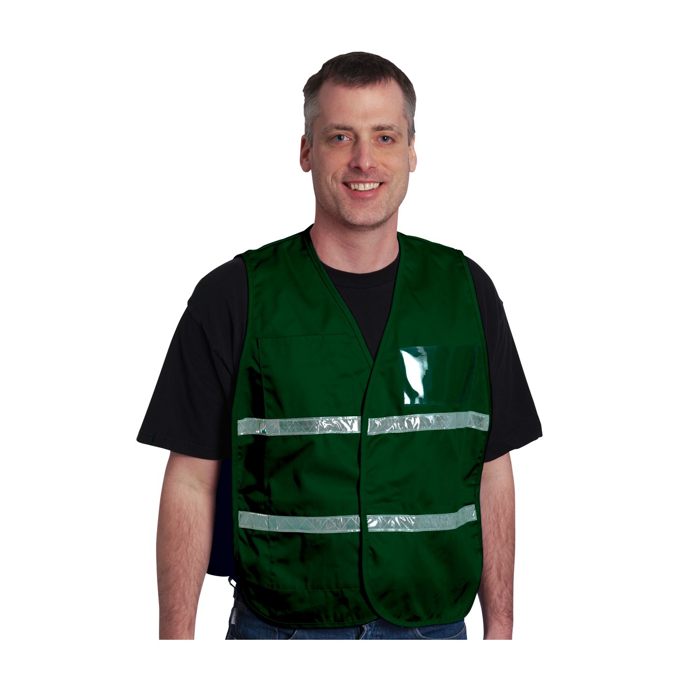 Non-ANSI IC Vest, FRG, Poly/Cotton, H&L Closure, 1in. White Gloss Tape Size 3X-Large