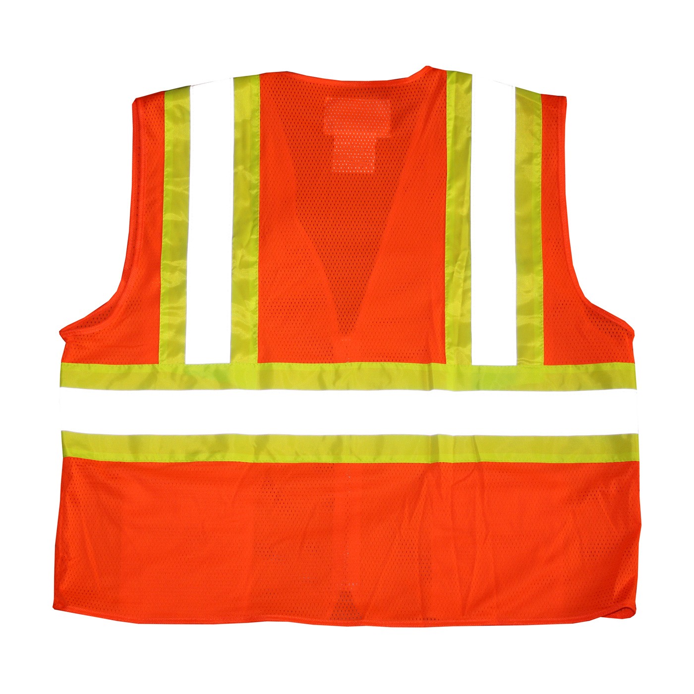 Class 2 Mesh Vest, 6 Pockets Zipper Closure Two Tone Tape, OR