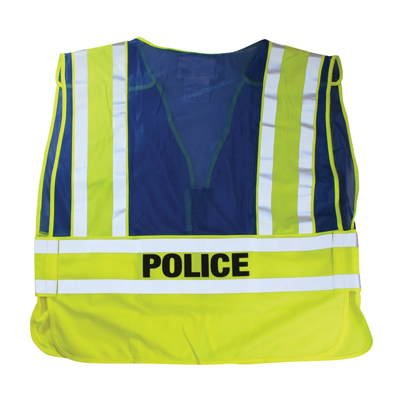  ANSI 207 PUBLIC SAFETY VESTS - BLUE "POLICE" LOGO   Size X-Large