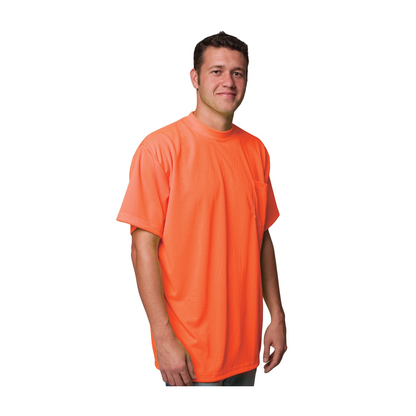 Non-ANSI, Short Sleeve T-shirt, Crew Neck, Chest Pocket, OR Size X-Large