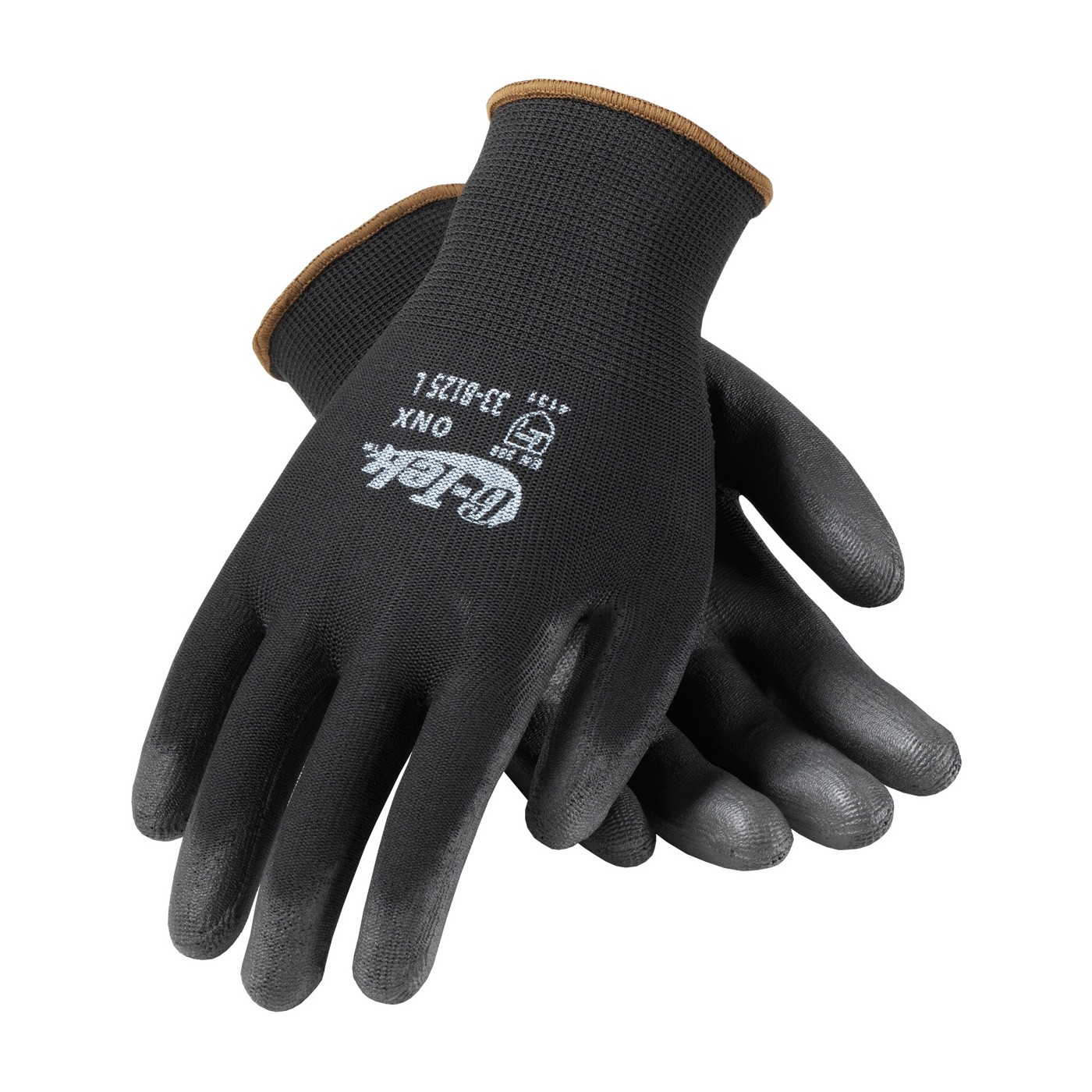 Glove Nylon Shell Urethane Coated Black G-Tek Medium 25DZPR/CS