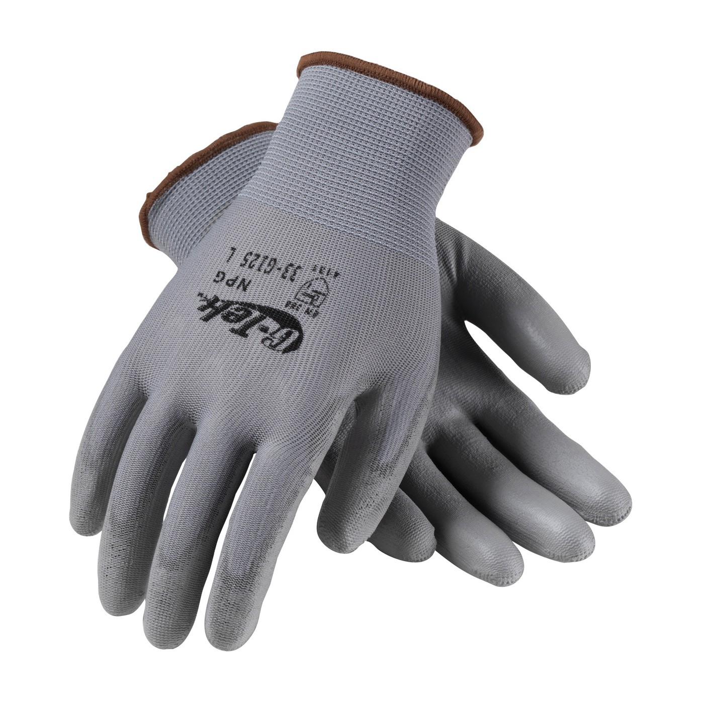Glove Nylon Gray Urethane Coated Seamless Knit Medium 25DZPR/PK