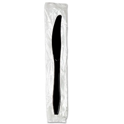 Individually Wrapped Knives, Plastic, Black